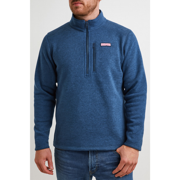 Vineyard Vines Other - Vineyard Vines Mountain Quarter Zip Fleece Sweater Pullover Blue Men's Medium